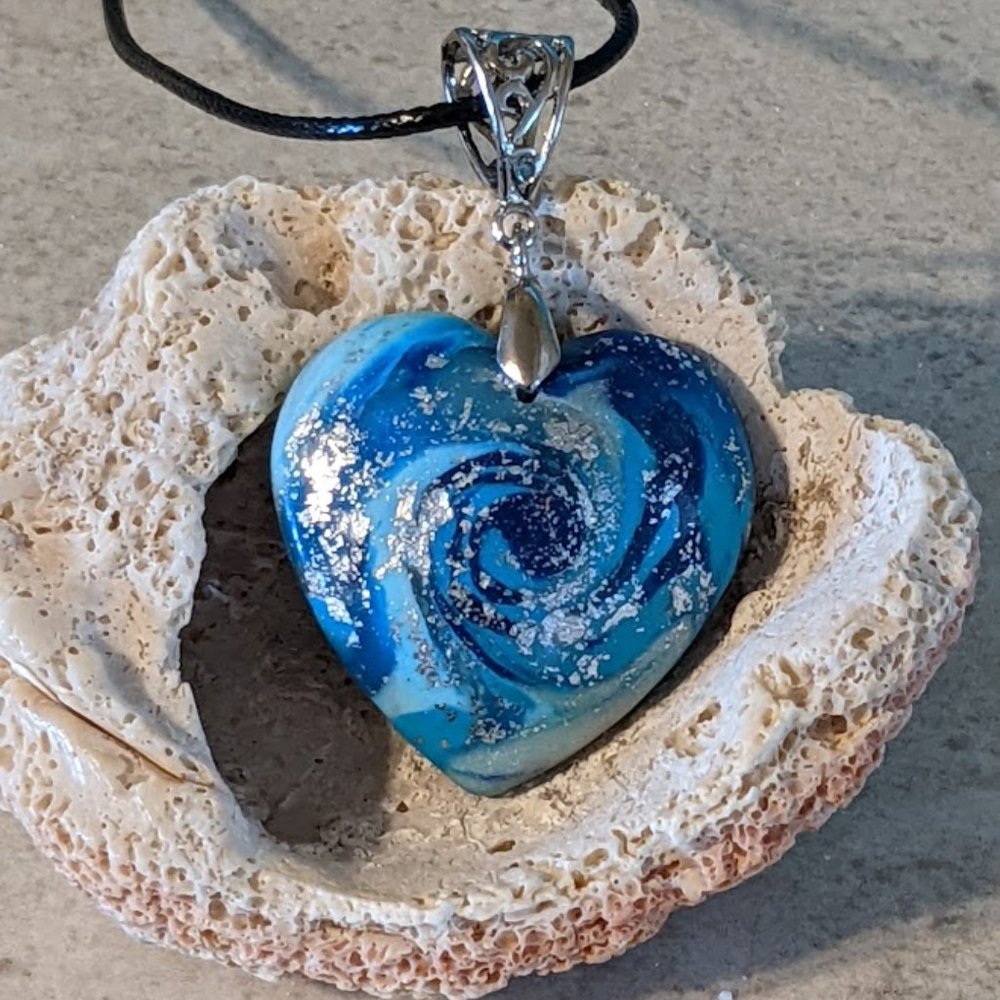 Blue Swirl Necklace